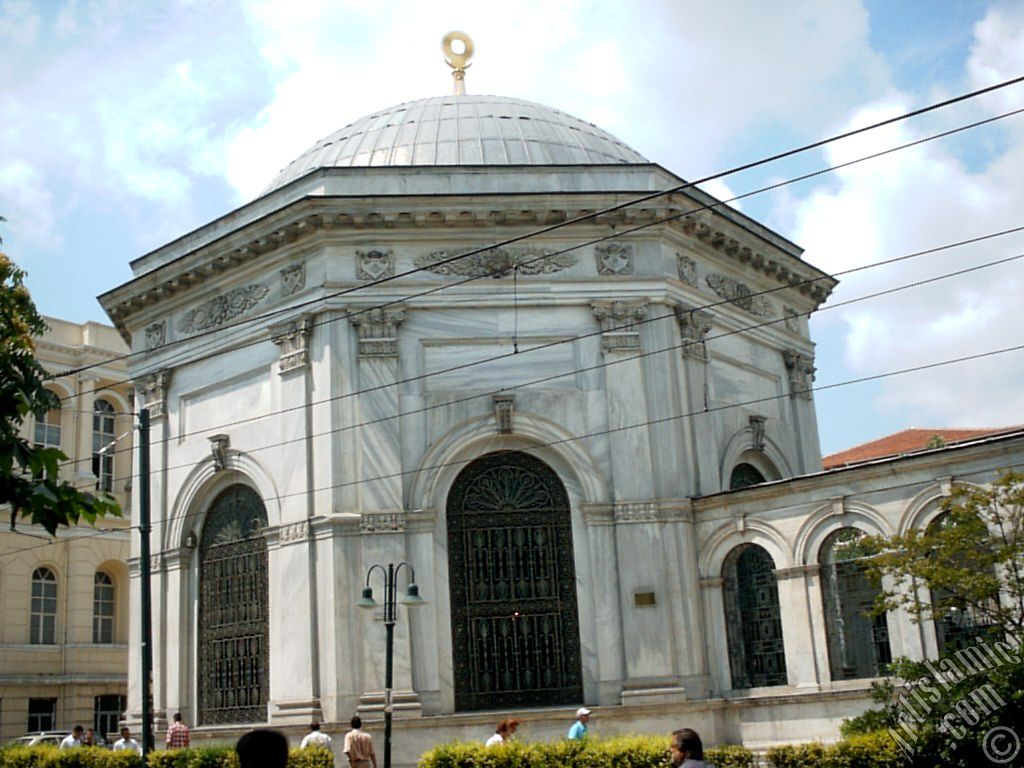 The Tombs of Sultan Abdulhamit The Second and Mahmud The Second in Cemberlitas district in Istanbul city of Turkey.
